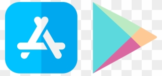 App Logos Google Play Apple Store - App Store New Logo Clipart