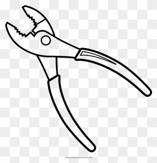 Lineman"s Pliers Drawing Coloring Book Alicates Universales - Clipart Pliers Silhouette - Png Download