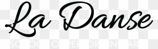 Ld Logo Text Only Black And White Knockout - Calligraphy Clipart