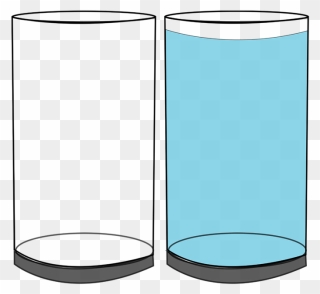 Full Glass Empty Glass Clipart - Png Download