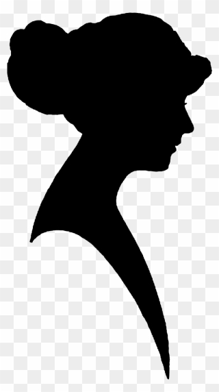 Old Fashioned Woman Silhouette Clipart