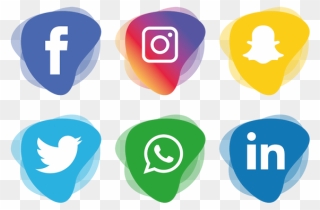 Social Media Icons Set, Social Media Icons, Social - Vector Social Media Logos Png Clipart