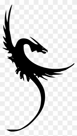 Black Dragon Png Clip Art - Dragon Symbol Transparent Background
