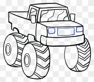 Collection Of Free Tire Drawing Simple Download On - Easy Monster Truck Drawing Clipart