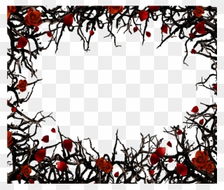 #mq #red #black #roses #gothic #frame #frames #border - Gothic Borders Clipart