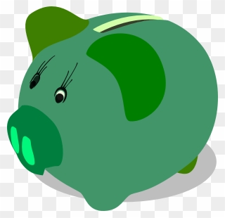 Free Piggy Bank Clipart The Cliparts - Green Piggy Bank Clipart - Png Download