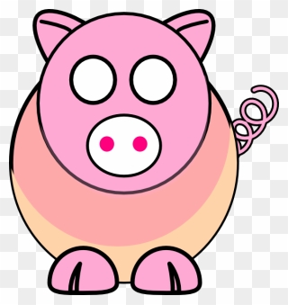 Pig 14 Clip Art - Preschool Simple Colouring Pages - Png Download