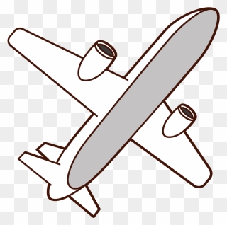Illustration Of The Airplane Looked Up From The Bottom Clipart