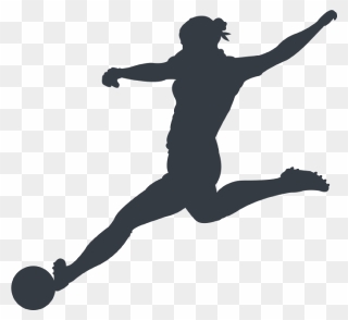 Athlete Silhouette Physical Fitness Football Image - Female Soccer Player Silhouette Clipart