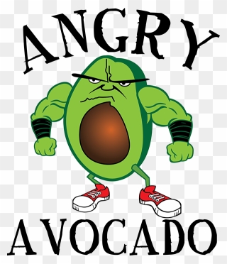 Angry Avocado Clipart - Png Download