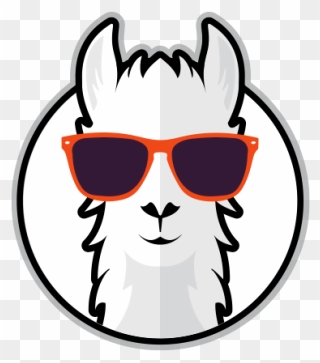 Llama Face Png - Llama With Glasses Png Clipart