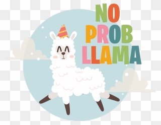 No Prob-llama Home Wall Sticker - Cartoon Clipart