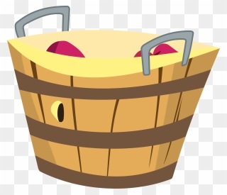 Mostly Empty Apple Bucket By Uxyd - Apple Bucket Clipart - Png Download