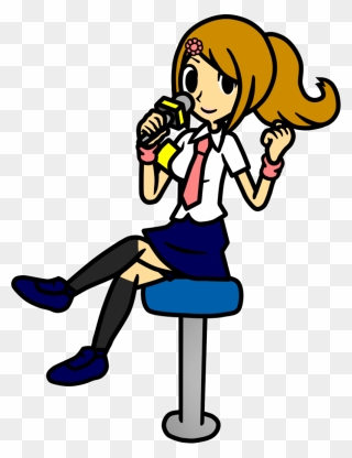 Girl Journalist Drawing Png Image - Rhythm Heaven Reporter And Wrestler Clipart