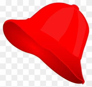 Red Bucket Hat Clipart - Png Download
