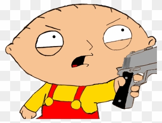 Stewie Griffin Drawing - Stewie Griffin With A Gun Clipart