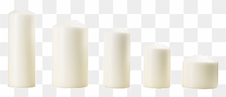 Cylinder Candles Flameless Lighting Candle White Clipart - Transparent Background White Candle Png