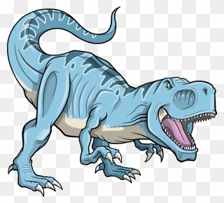Blue T Rex Dinosaur Clipart - Png Download