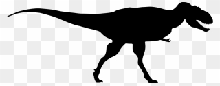 Tyrannosaurus Rex - Black Dinosaur Logo Clipart