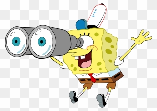 Spongebob With Binoculars Eyecupcakes Spongebob With - Binoculars Clipart - Png Download