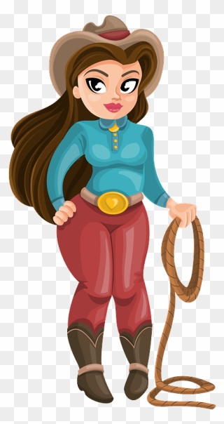 Cowgirl Clipart - Cowboy - Png Download