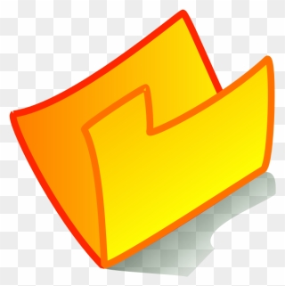 Vector Clip Art Of Orange Bent Folder Icon - Clip Art - Png Download