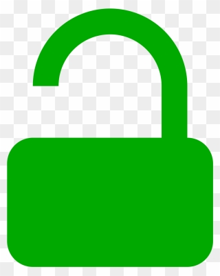 Transparent Lock Clipart - Green Padlock Png