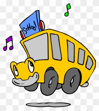 Schoolbus - Cartoon Nursery School Bus Clipart