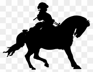 Cowboy Rider Silhouette Png Image - Silhouette Of Man On Horse Clipart