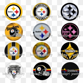 Football Pittsburgh Steelers Glass Perfume Aroma Locket - Logos And Uniforms Of The Pittsburgh Steelers Clipart