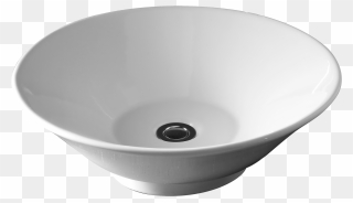 Faucet Clipart Sinki - Round White Vitreous China Vessel Sink - Png Download