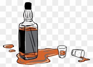 Alcohol Whiskey Distilled Beverage - Whiskey Bottle Clip Art - Png Download