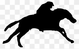 Ox Clipart Rodeo Bull - Silhouette Of A Person Riding A Horse - Png Download