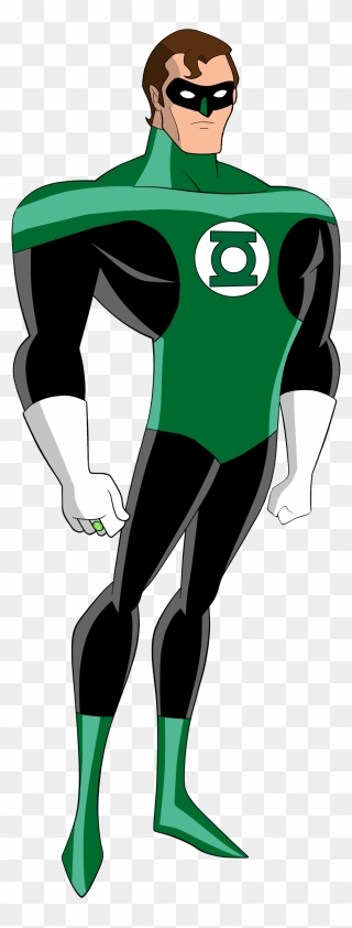 The Green Lantern Clipart Green Shield - Cartoon Hal Jordan Green Lantern - Png Download