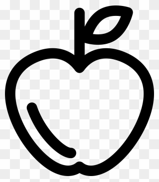 Free Apple Outline Clipart Black And White Library - Apple Png Vector Transparent Png