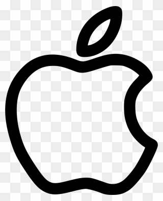 Apple Thick Outline Clipart Clip Stock Food Health - Outline Apple Logo Transparent - Png Download