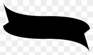 Black Shape Clipart Clip Art Royalty Free Download - Transparent Background Black Ribbon Banner - Png Download