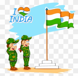 Nationalism Drawing Clipart India - Flag Of India Drawing - Png Download