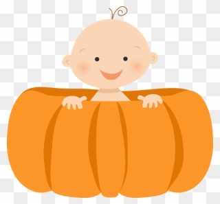 Grã¡vida E Bebãª 2 - Pumpkin Baby Shower Clip Art - Png Download