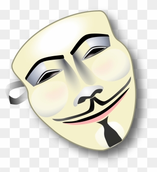 Hacker Clipart Guy Fawkes Mask - Guy Fawkes Mask - Png Download