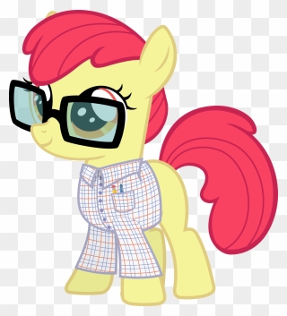 Vector Cartoon Character Woody - Hipster Apple Bloom Clipart