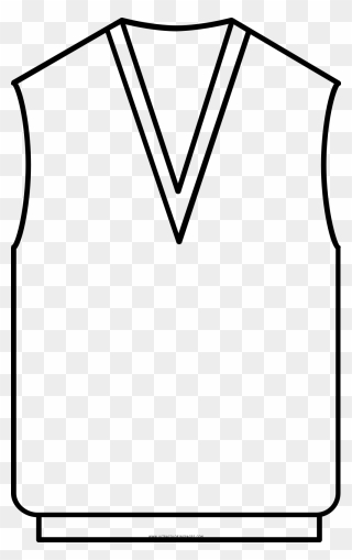 Sweater Vest Coloring Page - Camisa De Entrenamiento Dibujo Clipart