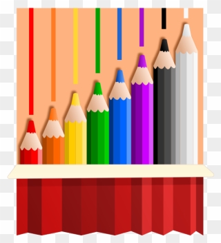 Color Pencil Case - Pencil Color Clip Art - Png Download
