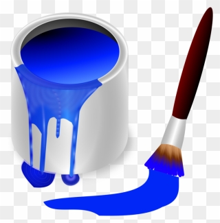Computer Icons Paintbrush Blue Colored Pencil - Color Blue Clipart - Png Download