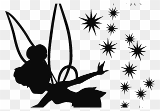 Tinker Bell Wendy Darling Silhouette Drawing Pixie - Transparent Tinkerbell Silhouette Png Clipart