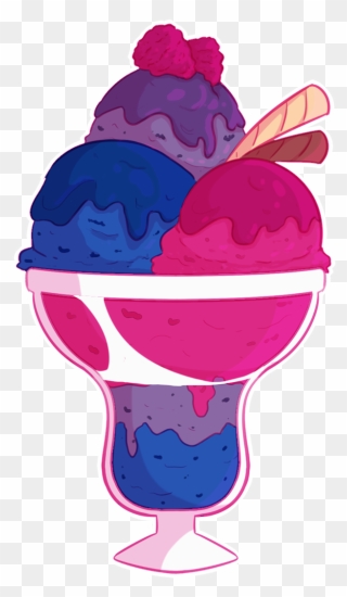 #icecream #sundae #lgbt #bisexual #pride #lovewins - Gelato Clipart