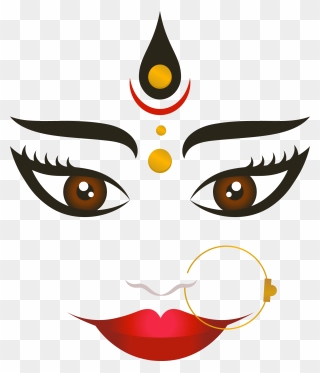 Download Durga Puja India Face Navaratri Happiness - Happy Chaiti Durga Puja Clipart