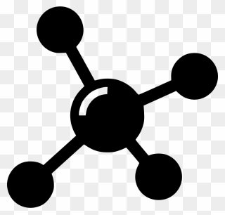 Molecule Atom Science Research Virus Comments - Molecule Clipart Black And White - Png Download