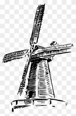 Windmill - Dibujo Molino Png Clipart