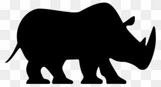Rhinoceros Facing Right - Gergedan Icon Clipart